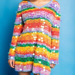 Queen of Spakrles Paillete Knit Dress/Coverup